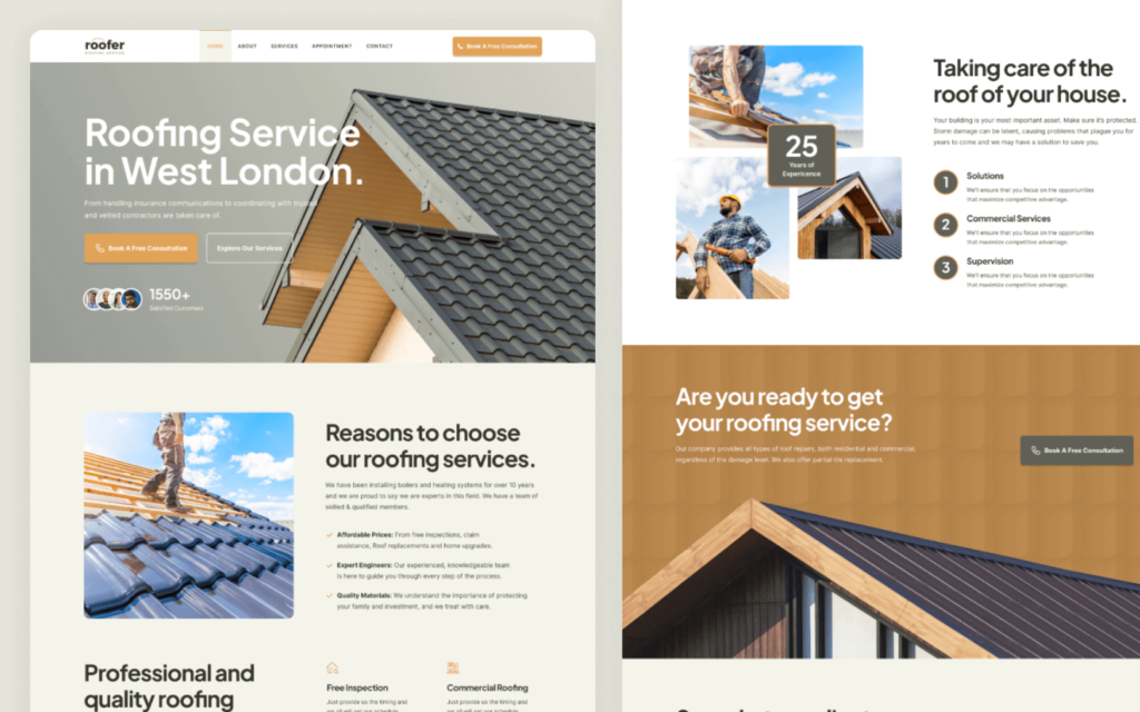 Roofing Website Design